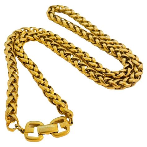 vintage givenchy gold chain necklace|dating Givenchy jewelry.